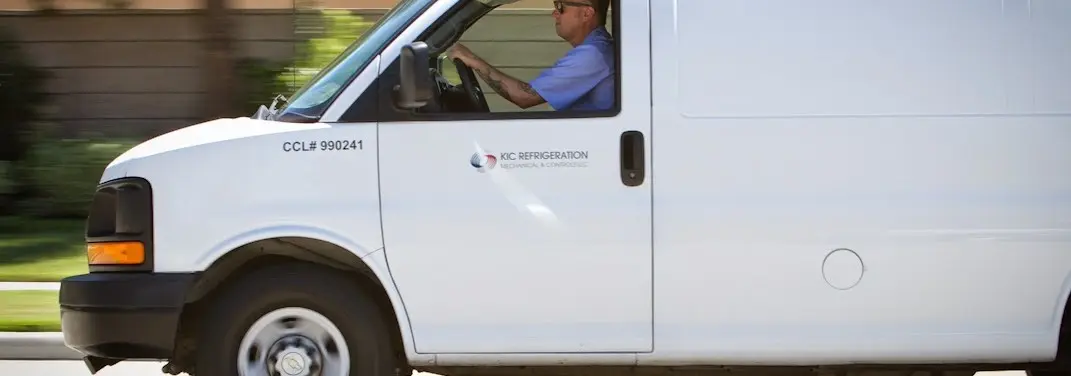 KIC Refrigeration service vehicle serving Corsicana area